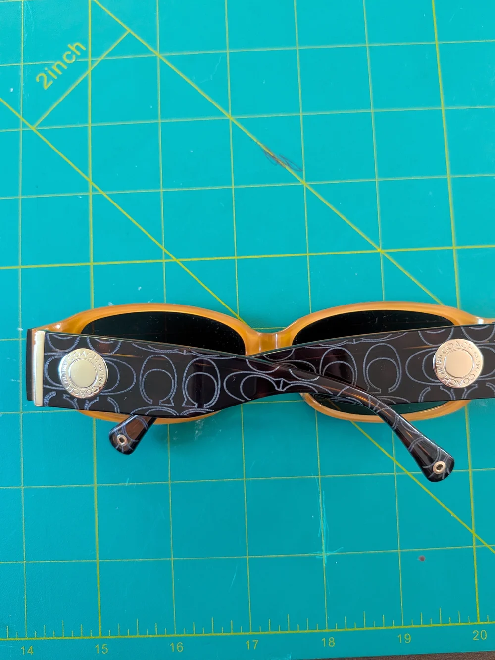 Coach Tortoise Shell Rectangle Sunglasses in Brown